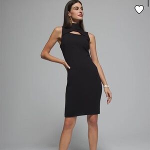 WHBM Sleeveless Cutout Midi Dress